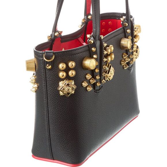 Christian Louboutin Cabata Mini Leather Tote, Black - Picture 3 of 4